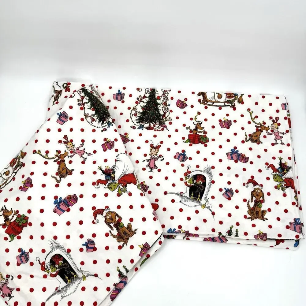 Pottery Barn Teen Dr. Seuss’s The Grinch & Max Flannel Twin Duvet Cover & Sham